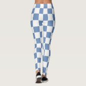 Gecontroleerd blauw/grijs en wit leggings (Achterkant)