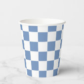 Gecontroleerd blauw/grijs en wit papieren bekers (Achterkant)