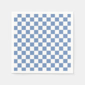 Gecontroleerd blauw/grijs en wit servet (Voorkant)