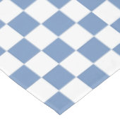 Gecontroleerd blauw/grijs en wit tafelkleed (Gekanteld)