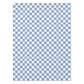 Gecontroleerd blauw/grijs en wit tafelkleed (Voorkant)