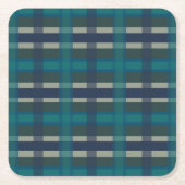 Gecontroleerd blauw groen Paars en turquoise Kartonnen Onderzetters (Voorkant)