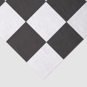 Gecontroleerd bordpatroon zwart-wit tissuepapier (Detail)