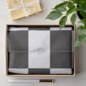 Gecontroleerd bordpatroon zwart-wit tissuepapier (Geschenk)