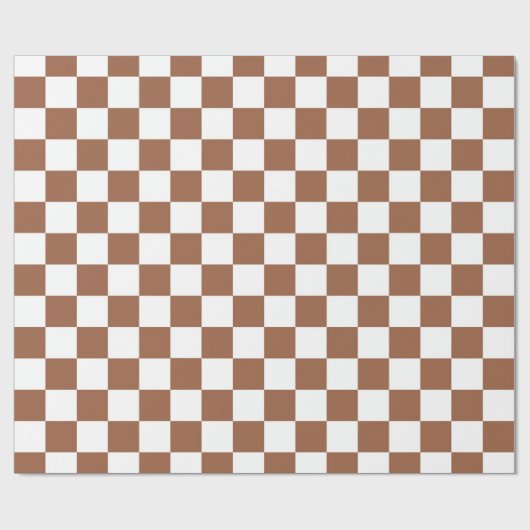 Gecontroleerd bruin en wit cadeaupapier (Vlak)