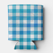 Gecontroleerd Buffalo Speld Blauw en Wit Blikjeskoeler (Achterkant)