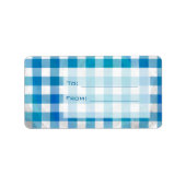 Gecontroleerd Buffalo Speld Blauw en Wit Etiket (Voorkant)