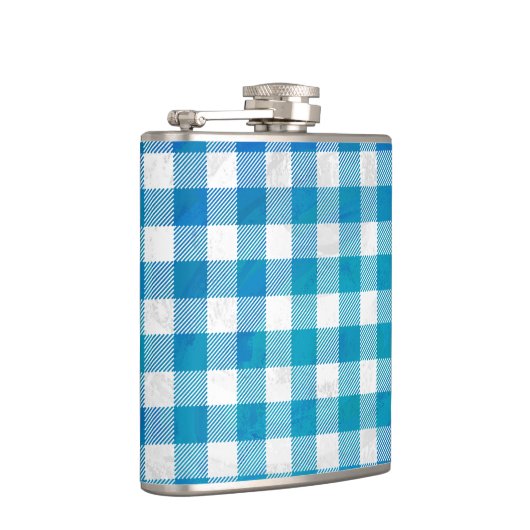 Gecontroleerd Buffalo Speld Blauw en Wit Heupfles (Rechts)