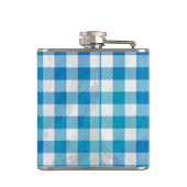 Gecontroleerd Buffalo Speld Blauw en Wit Heupfles (Achterkant)