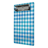 Gecontroleerd Buffalo Speld Blauw en Wit Mini Klembord (Angled2)