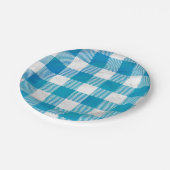 Gecontroleerd Buffalo Speld Blauw en Wit Papieren Bordje (Gekanteld)