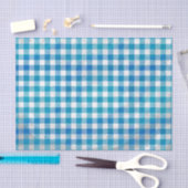 Gecontroleerd Buffalo Speld Blauw en Wit Tissuepapier (Craft)