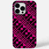 Gecontroleerd, cheques - magenta en zwart Case-Mate iPhone case (Achterkant)