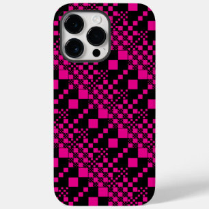 Gecontroleerd, cheques - magenta en zwart Case-Mate iPhone 14 pro max hoesje