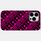 Gecontroleerd, cheques - magenta en zwart Case-Mate iPhone case (Achterkant (horizontaal))