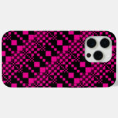Gecontroleerd, cheques - magenta en zwart Case-Mate iPhone case (Achterkant (horizontaal))