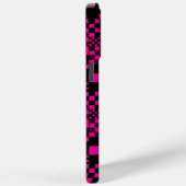 Gecontroleerd, cheques - magenta en zwart Case-Mate iPhone case (Achterkant / Rechts)