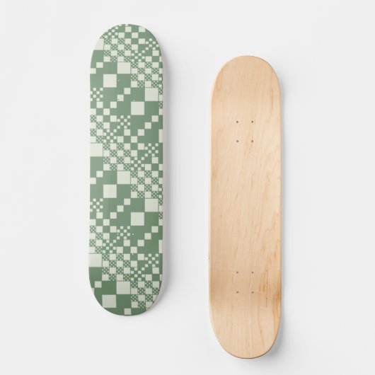 Gecontroleerd, controles in groen persoonlijk skateboard (Voorkant)