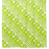 Gecontroleerd, Controles - Klein groen en wit Douchegordijn (Voorkant)