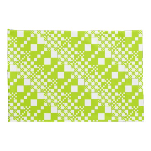 Gecontroleerd, Controles - Klein groen en wit Kussensloop (Achterkant-Rechts)