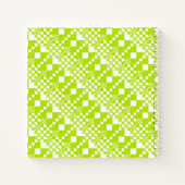 Gecontroleerd, Controles - Klein groen en wit Notitieboek (Achterkant)