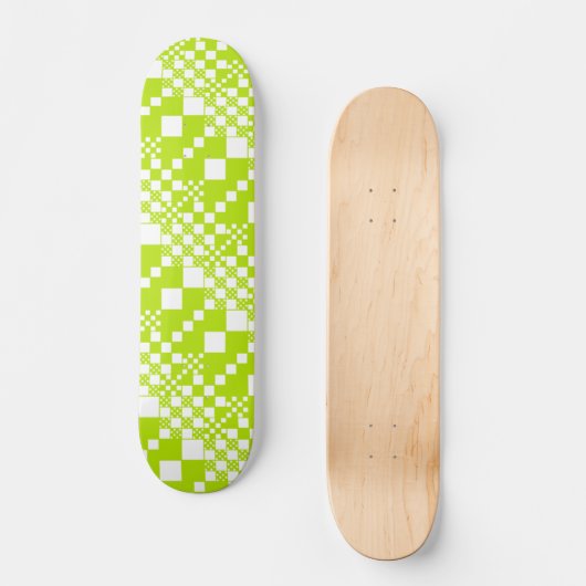 Gecontroleerd, Controles - Klein groen en wit Persoonlijk Skateboard (Voorkant)