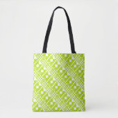Gecontroleerd, Controles - Klein groen en wit Tote Bag (Voorkant)