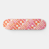 Gecontroleerd, Controles - Roze, Oranje en crème Persoonlijk Skateboard (Horizontaal)