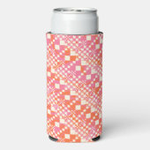 Gecontroleerd, Controles - Roze, Oranje en crème Seltzer Blikjeskoeler (Seltzer Achterkant)