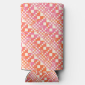 Gecontroleerd, Controles - Roze, Oranje en crème Seltzer Blikjeskoeler (Achterkant)
