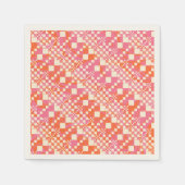 Gecontroleerd, Controles - Roze, Oranje en crème Servet (Voorkant)