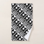 Gecontroleerd, controles - Zwart-wit Bad Handdoek (Handdoek)