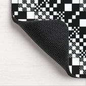 Gecontroleerd, controles - Zwart-wit Muismat (Hoek)