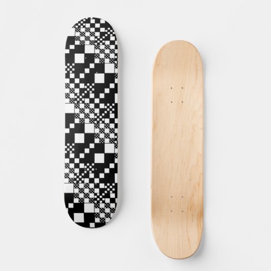 Gecontroleerd, controles - Zwart-wit Persoonlijk Skateboard (Voorkant)