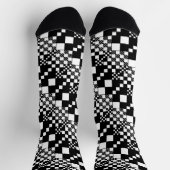 Gecontroleerd, controles - Zwart-wit Sokken (Top)