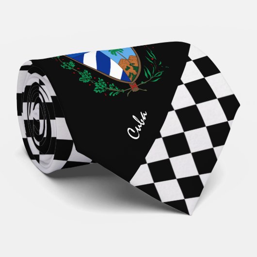 Gecontroleerd Cuba-Stropdas, Stropdas mode Cubaans (Opgerold)