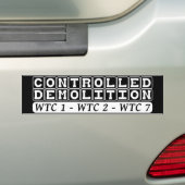 Gecontroleerd Demolition WTC-complex Inside Job bl Bumpersticker (Op auto)