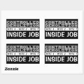 Gecontroleerd Demolition WTC-complex Inside Job bl Rechthoekige Sticker (Vel)