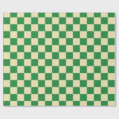 Gecontroleerd donkergroen en beige cadeaupapier (Vlak)