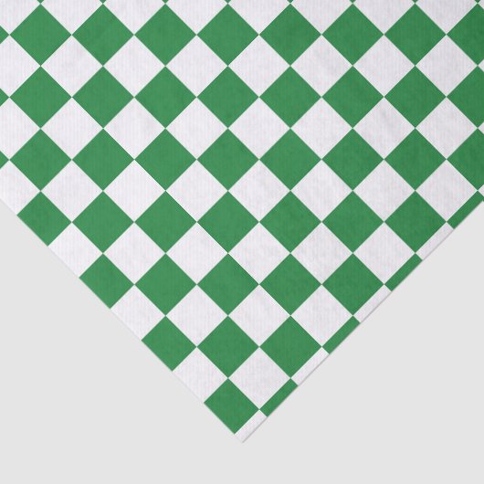 Gecontroleerd Donkergroen en wit Tissuepapier (Detail)