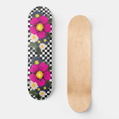 Gecontroleerd en bloemen persoonlijk skateboard (Voorkant)