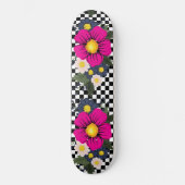 Gecontroleerd en bloemen persoonlijk skateboard (Voorkant)