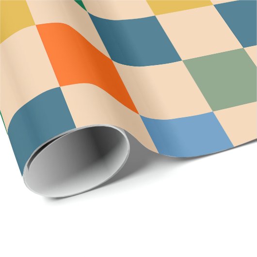 Gecontroleerd gecontroleerd multi-kleurenpatroon cadeaupapier (Rol Hoek)