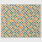 Gecontroleerd gecontroleerd multi-kleurenpatroon cadeaupapier (Vlak)