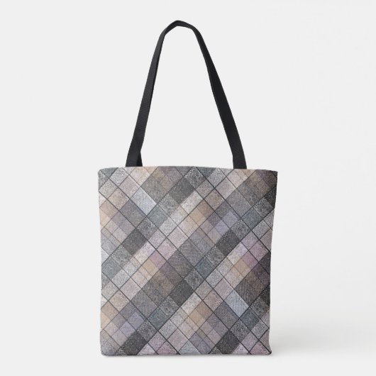 Gecontroleerd grijs. tote bag (Achterkant)