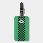 Gecontroleerd Groen Bagagelabel Monogram (Voorkant verticaal)