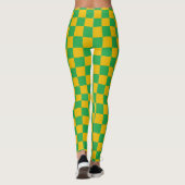 Gecontroleerd groen en goud leggings (Achterkant)