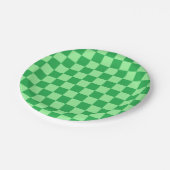 Gecontroleerd Groen en Mint Groen Papieren Bordje (Gekanteld)