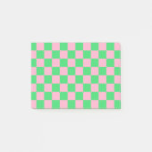 Gecontroleerd groen en roze post-it® notes (Voorkant)