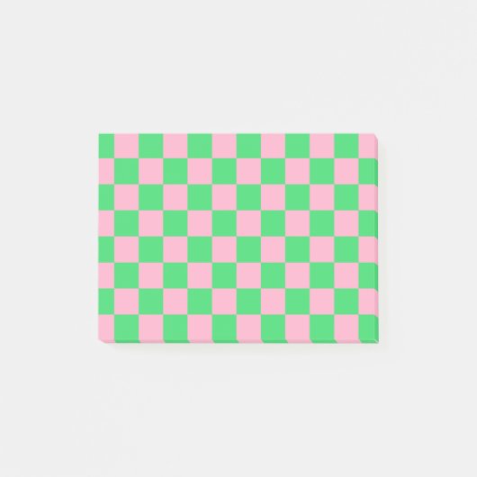 Gecontroleerd groen en roze post-it® notes (Voorkant)
